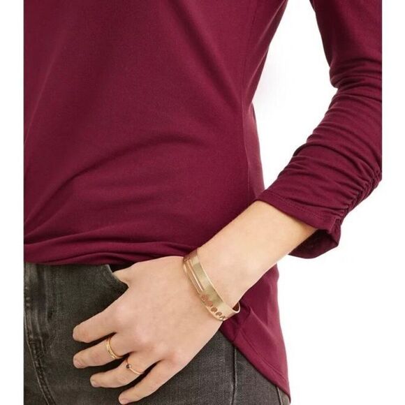 NO BOUNDARIES - NWT - L Sz XL Cage Neck/Lace Medallion Back Top/Red Pomegranate - Picture 8 of 16